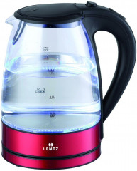 Lentz Lentz Wasserkocher 1,7 Liter LED-Glas-Wasserkocher, 1850 W, blaue LED-Leuchte Bronze Lentz Kettle 1,7-литровый стеклянный чайник со светодиодной подсветкой, 1850 Вт, с синей светодиодной подсветкой