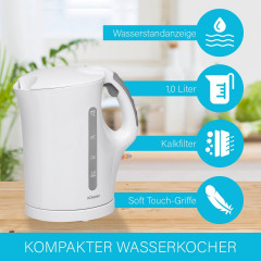 BOMANN BOMANN Wasserkocher WK 5024 CB, Wasserkocher 1 Liter, weiss, 900 Watt  Чайник BOMANN WK 5024 CB, чайник 1 литр, белый, 900 Вт