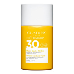 Clarins Fluide Solaire Mineral Visage LSF 30  Fluide Solaire Mineral Visage SPF 30