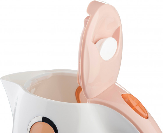 Hyundai Hyundai Wasserkocher VK102O, 1,0 l, 1630 W, Kunststoff, Mittelanschluss 360°, auswaschbarer Sedimentfilter  Чайник Hyundai VK102O, 1,0 л, 1630 Вт, пластик, центральное подключение 360°, моющийся осадочный фильтр