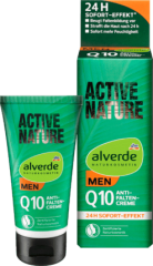 alverde NATURKOSMETIK MEN Active Nature Q10 Active-Fluid Крем для лица витамин Е, Q10 и экстракт чая Active Fluid 4 in 1, 50 мл