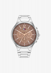 Tommy Hilfiger SPORT Chronograph watch silber/taupe СПОРТ часы с хронографом серебристый/серо-коричневый
