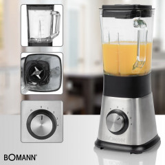 BOMANN BOMANN Standmixer 1,5 Liter Universalmixer UM 1374 CB Blender, 650 W, fur Frucht- und Fitnessdrinks, Milchshakes, Cocktails, Suppen Миксер BOMANN универсальный миксер UM 1374 CB, 1,5 л, 650 Вт, для фруктовых и фитнес-напитков, молочных коктейлей,