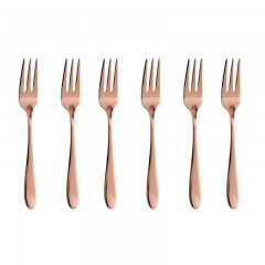 Sambonet Sambonet Velvet - Edelstahl / PVD Kupfer Kuchengabel Set 6-tlg. Sambonet Velvet - набор вилок для торта из нержавеющей стали / меди с PVD-покрытием, 6 шт.