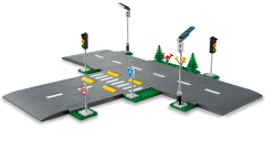 Lego Strassenkreuzung mit Ampeln Перекрёсток со светофором