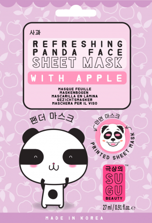 SUGU (Сугу) Refresh с освежающим эффектомing Panda TuchMaske Маска для лица, 1 шт.