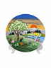 Тарелка декоративная винтажная Purfurst Hof Bavaria / Barbara Furstenhofer "Сцена из деревенской жизни", фарфор, 19,5 см, Германия, 1970-80гг.
