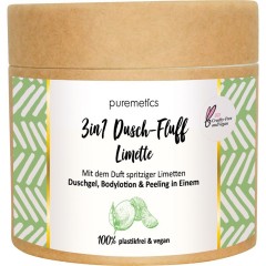 puremetics Salzpeeling Limette No10 3in1 Dusch-Fluff  Солевой пилинг Лайм No10 пух для душа 3в1