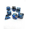 dice4friends 7-tlg. RPG Wurfelset: Racing Blueberry\/Black 7 шт. Набор игральных костей RPG: Racing Blueberry/Black
