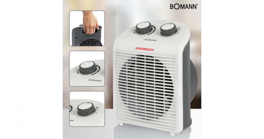 Bomann Bomann HL 6040 CB, Heizlufter weiss/grau  weiss/grau Bomann HL 6040 CB, тепловентилятор белый/серый