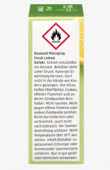 Denkmit Lufterfrischer Mini-Spray Fresh Lemon Nachfüllpack, 25 ml Мини-аэрозоль Fresh Lemon, 24 мл