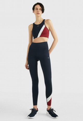 Tommy Hilfiger COLOUR-BLOCK Medium support sports bra desert sky COLOR BLOCK Спортивный бюстгальтер со средней поддержкой небо пустыни