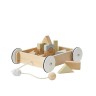 Kids Concept Holzbausteine im Nachziehwagen Bausteine Деревянные строительные блоки в тележке для строительных блоков