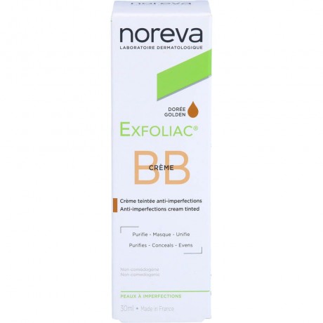 noreva Exfoliac getonte BB-Creme dunkel  Отшелушивающий тональный ВВ крем темный