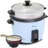 TurboTronic by Z-Line TurboTronic by Z-Line Reiskocher 1,5 Liter mit Dampfgareinsatz aus Edelstahl PLASTIKFREI, 500 W, Dampfgareinsatz aus Edelstahl PLASTIKFREI Dampfgarer Reistopf Retro blau Рисоварка TurboTronic by Z-Line 1,5 литра с пароваркой из нержа