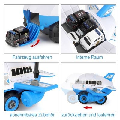 BeebeeRun Frachtflugzeug mit Polizeiwagen Грузовой самолет с полицейской машиной