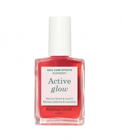 Manucurist Active Glow Raspberry Уходовый лак для ногтей с эффектом сияния и укрепления, 15 мл