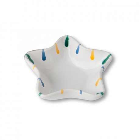 Gmundner Keramik Gmundner Keramik Buntgeflammt Sternschale Stella d: 14 cm / h: 3,9 cm Керамическая чаша Gmundner с красочной звездой в виде пламени Stella d: 14 см / высота: 3,9 см