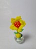 Винтажная стеклянная фигурка "Подсолнух в горшке", 4см х 6см, Германия, 1960-70гг.