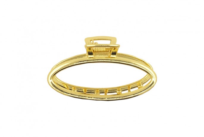 SOHO Oval Small Metall Haarklammer Gold Овальная маленькая металлическая заколка для волос