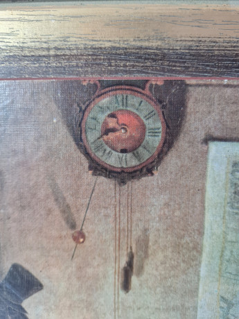 Картина винтажная "В квартире" Spitzweg, деревянная рама, 34,5 x 23,5 см, Германия, 1960-70гг.