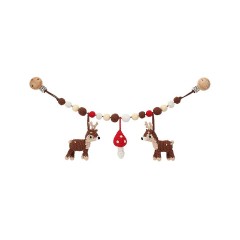 SindiBaba® Kinderwagenkette Reh AUDREY gehakelt mit Rasseln Коляска-цепочка олень ОДРИ связана крючком с погремушками