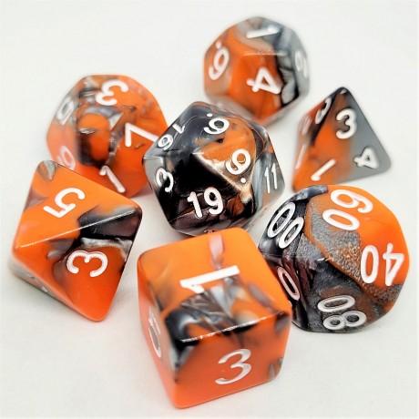 dice4friends 7-tlg. RPG Wurfelset Racing Orange 7 шт. RPG Dice Set Racing Оранжевый