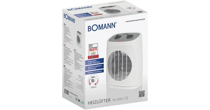 Bomann Bomann HL 6041 CB, Heizlufter weiss/grau weiss/grau Bomann HL 6041 CB, тепловентилятор белый/серый