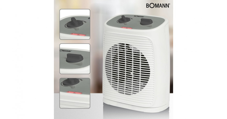 Bomann Bomann HL 6041 CB, Heizlufter weiss/grau weiss/grau Bomann HL 6041 CB, тепловентилятор белый/серый