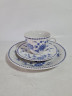 Чайное трио винтажное Seltmann Weiden Bavaria в бело-синих тонах, фарфор, Германия, 1960-70гг.