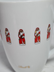 Кружка винтажная Lindt с Санта Клаусами, фарфор, 11.5 см, 400мл, Германия, 1970-80гг.