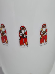 Кружка винтажная Lindt с Санта Клаусами, фарфор, 11.5 см, 400мл, Германия, 1970-80гг.