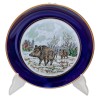 Lindner Kueps Bavaria Kobalt, Линднер Купс Бавария Коллекционная кобальтовая тарелка "Кабаны" 19см х 2см 1