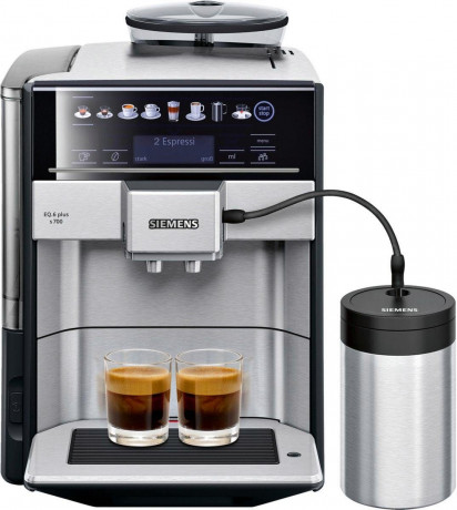 SIEMENS SIEMENS Kaffeevollautomat EQ.6 plus s700 TE657M03DE, autom. Reinigung, bis zu 4 Favoriten, inkl. isolierter Milchbehalter  Полностью автоматическая кофмашина SIEMENS EQ.6 plus s700 TE657M03DE, автомат. Очистка, до 4 избранных функций, включая изол