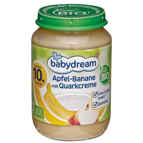 babydream Bio Apfel-Banane mit QuarkКрем 190 г