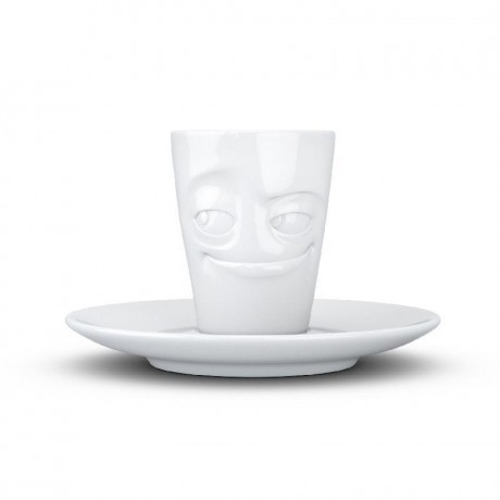 Fiftyeight Products TV Tassen Espressotasse weiss verschmitzt 80 ml TV cups чашка для эспрессо белая озорная 80 мл