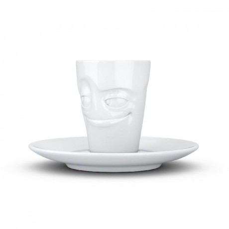 Fiftyeight Products TV Tassen Espressotasse weiss verschmitzt 80 ml TV cups чашка для эспрессо белая озорная 80 мл