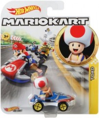 Mattel Hot Wheels Mario Kart Replica 1:64 Die-Cast Toad Hot Wheels Mario Kart Реплика 1:64 Литая жаба