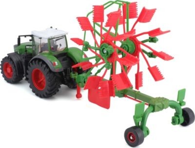 Bburago Bburago 10 cm Traktor Fendt mit Heuwender Трактор Bburago 10 см Fendt с ворошилкой