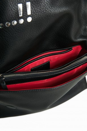 Desigual Umhangetasche Logo Cумка на цепочке и с текстильным ремнем через плечо, черная