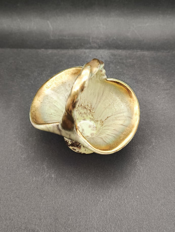 Конфетница винтажная Jasba Pottery в виде корзинки, перламутр, керамика, 12 х 11 см, Германия, 1970-80гг.