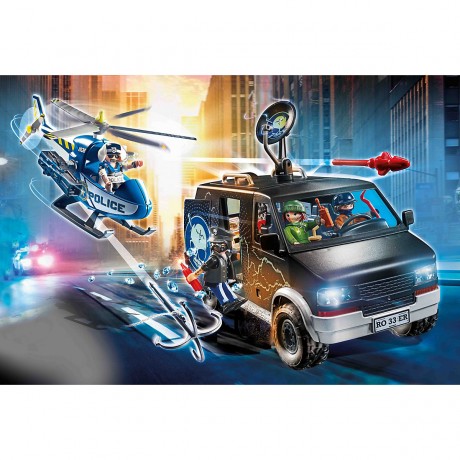 PLAYMOBIL PLAYMOBIL 70575 Polizei-Helikopter: Verfolgung des Fluchtfahrzeugs Полицейский вертолет PLAYMOBIL 70575: в погоне за машиной для побега