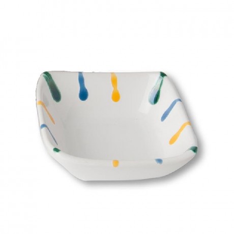 Gmundner Keramik Gmundner Keramik Buntgeflammt Schalchen quadratisch 9x9x3,4 cm Керамическая чаша Gmundner с красочным пламенем квадратная 9x9x3,4 см