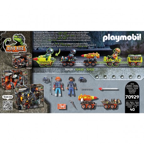 PLAYMOBIL PLAYMOBIL 70929 Dino Mine Raketenkart PLAYMOBIL 70929 Карт с ракетой Dino Mine