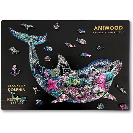 ANIWOOD Holz-Puzzle Delphin M (130 Teile) Пазл деревянный Дельфин М (130 деталей)