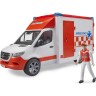 Bruder Mercedes Benz Sprinter Ambulanz mit Fahrer Машина скорой помощи Mercedes Benz Sprinter с водителем