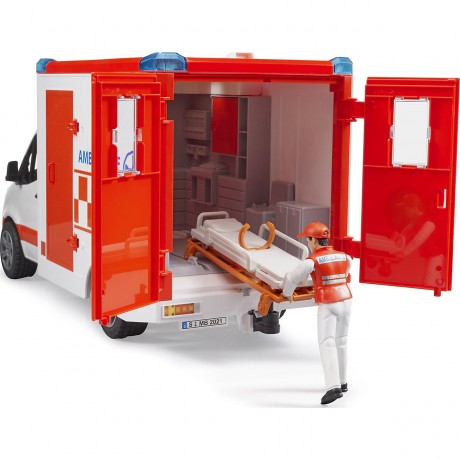 Bruder Mercedes Benz Sprinter Ambulanz mit Fahrer Машина скорой помощи Mercedes Benz Sprinter с водителем