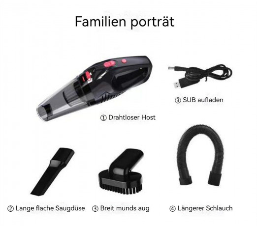 TUABUR TUABUR Akku-Handstaubsauger Wiederaufladbarer multifunktionaler kabelloser Nass- und Trockensauger, 5500Pa Staubsauger mit 2000mA Akku, 4-in-1 multifunktionaler kabelloser Handstaubsauger, Geeignet fur Tierhaare, Autoinnenraume, Staub, Buro- und He