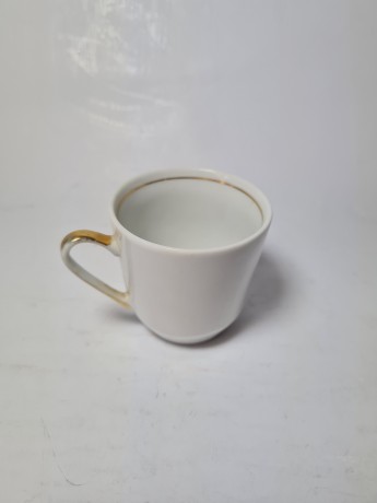 Bareuther Waldsassen Bavaria Чайная чашка с позолоченной ручкой "Признание в любви", 7см x 5.5см, Германия, 1960-70гг.