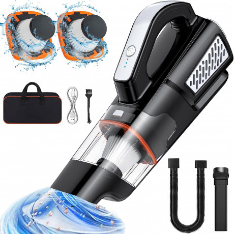 Mutoy Mutoy Akku-Handstaubsauger Akku-Handstaubsauger,10000Pa Handstaubsauger,Kabellos Autostaubsauger, mit wiederaufladbarer 2000mAh Batterie und Hepa-Filter, 3x2000mAh wiederaufladbare,Nass/Trocken,mit Waschbar HEPA-Filter  Беспроводной ручной пылесос M